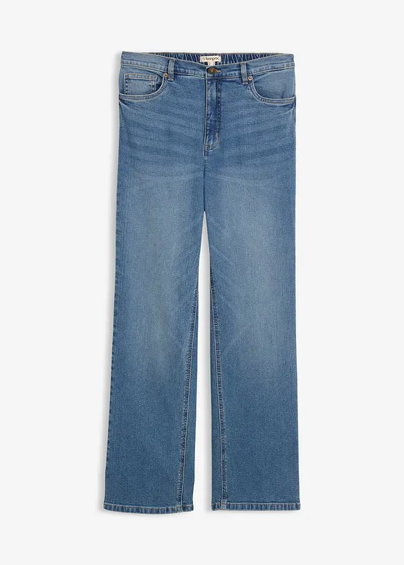 Loose Straight-Jeans High Waist in blau von vorne - bonprix Loose Straight-Jeans High Waist in blau von vorne - bonprix