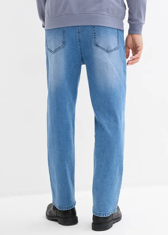 Loose-Fit-Jeans, Straight in blau von hinten - bonprix