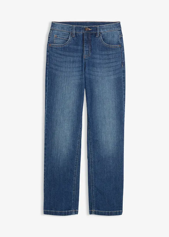 Straight-Jeans Mid Waist in blau von vorne - bonprix