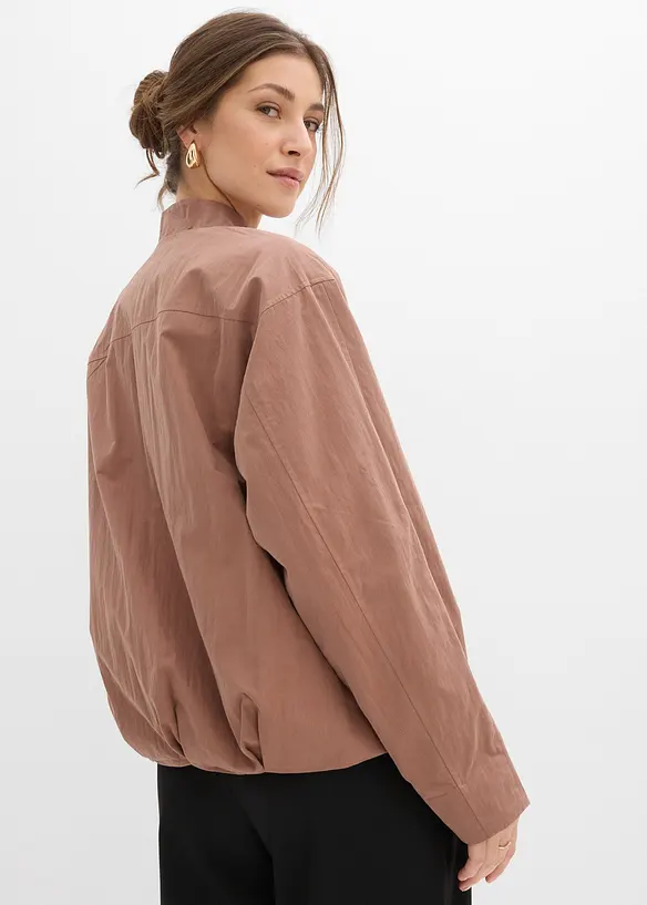 Soft-Blouson in braun von hinten (im Anschnitt) - bonprix