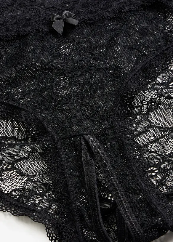 High Waist Slip ouvert in schwarz - bonprix High Waist Slip ouvert in schwarz - bonprix