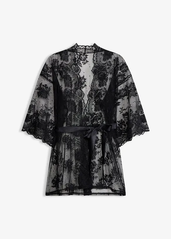 Kimono in schwarz von vorne - bonprix