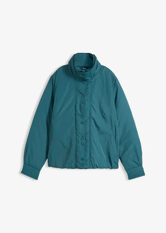 Wasserabweisende Funktions-Jacke, 2in1 Optik in petrol von vorne - bonprix