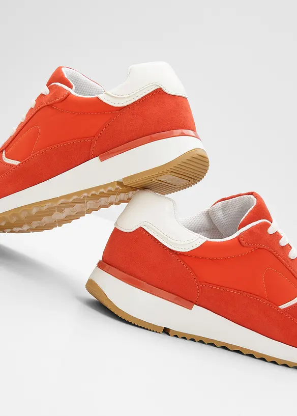 Sneaker im Retrolook in rot - bonprix