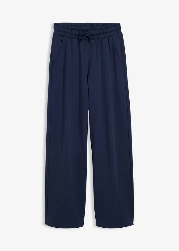 Jersey-Hose aus Interlock in blau von vorne - bonprix Jersey-Hose aus Interlock in blau von vorne - bonprix
