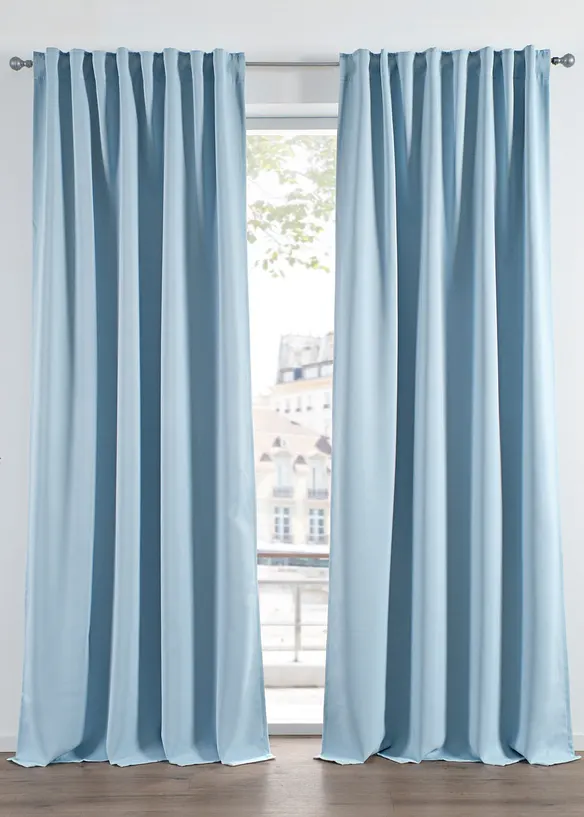Abdunkelnder Vorhang, auch in extra lang (1er Pack) in blau - bonprix
