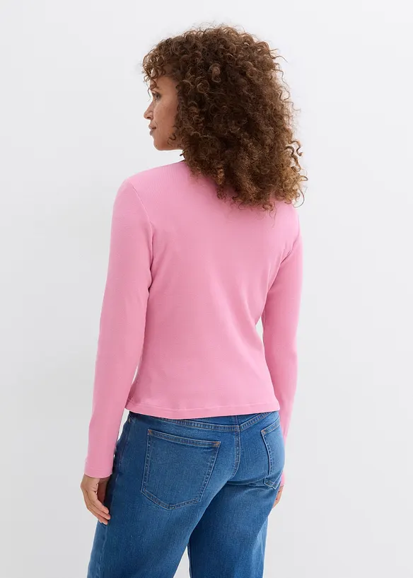 2-in-1-Shirt aus reiner Baumwolle in rosa von hinten (im Anschnitt) - bonprix 2-in-1-Shirt aus reiner Baumwolle in rosa von hinten (im Anschnitt) - bonprix