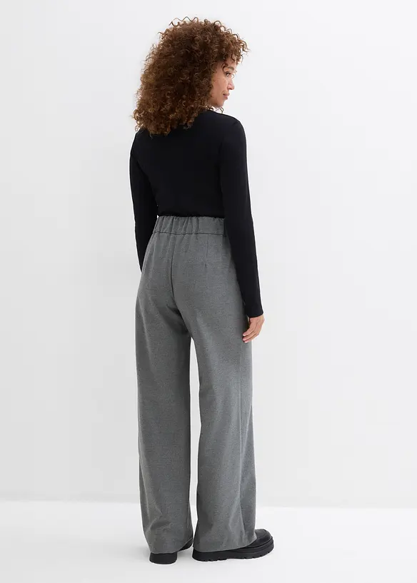 Hose aus Viskose-Mix in grau von hinten - bonprix