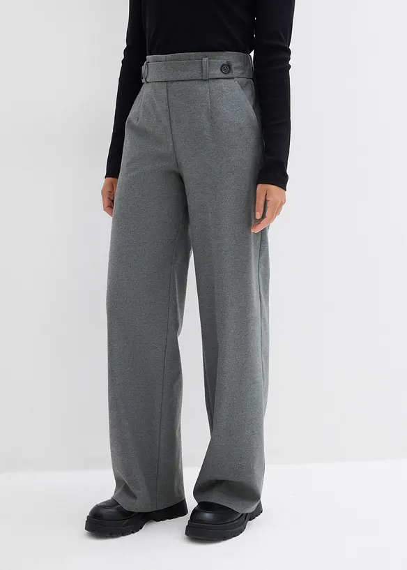 Hose aus Viskose-Mix in grau von vorne - bonprix