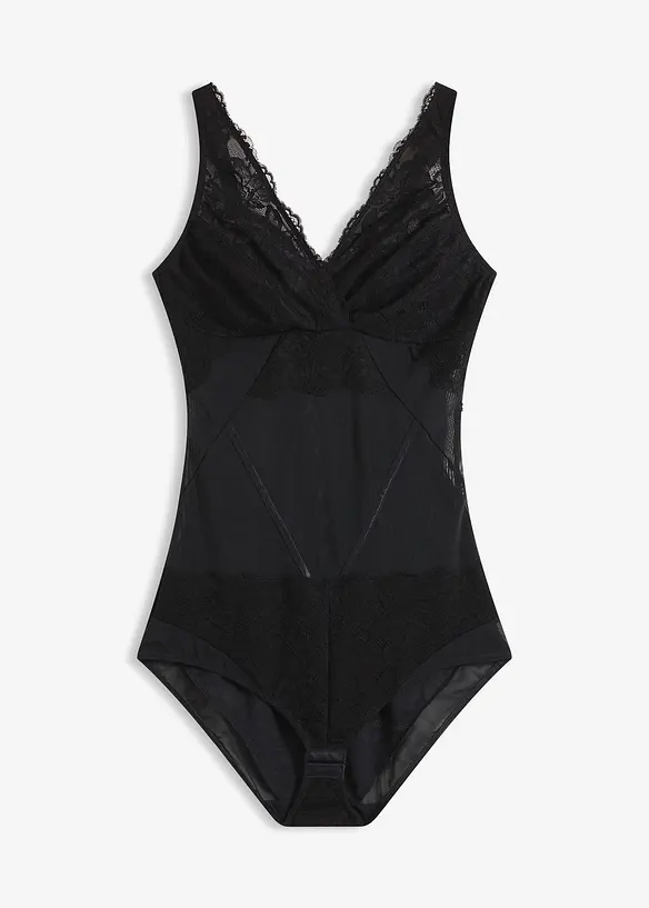 Light Shape Body mit Spitze in schwarz von vorne - bonprix