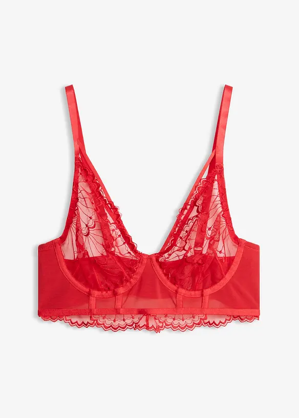 Long-BH aus Stickerei in rot von vorne - bonprix