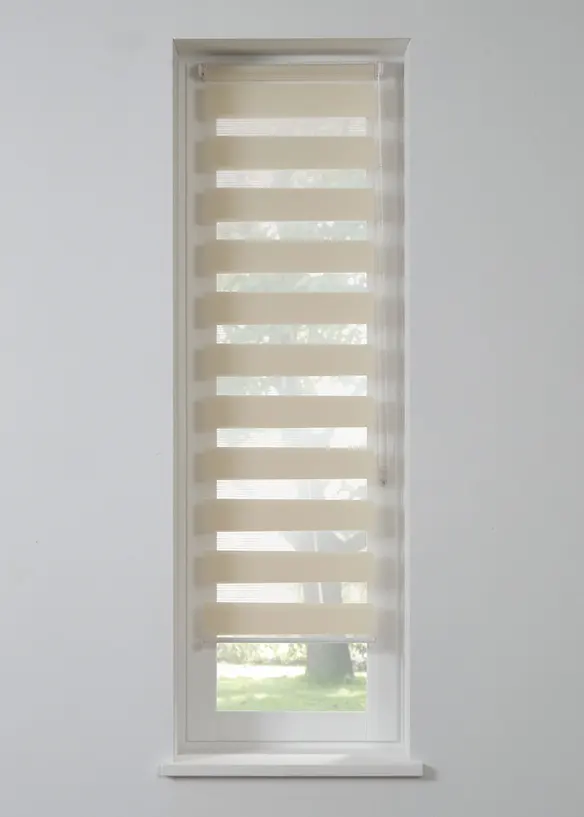 Doppelrollo in schmalen Breiten in beige - bonprix