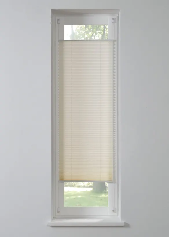 Plissee Uni in schmalen Breiten in beige - bonprix