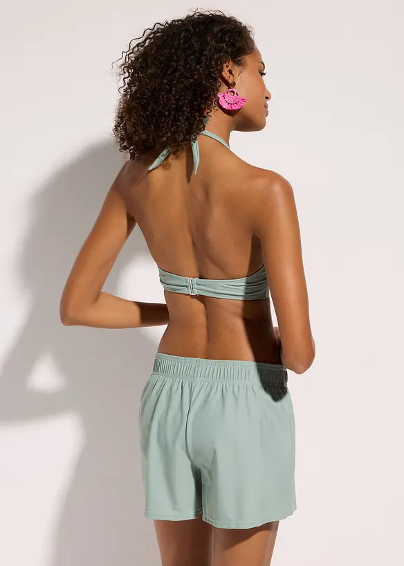 Bikini und Badeunterteil (3-tlg.Set) in grau von hinten (Totalaufnahme) - bonprix