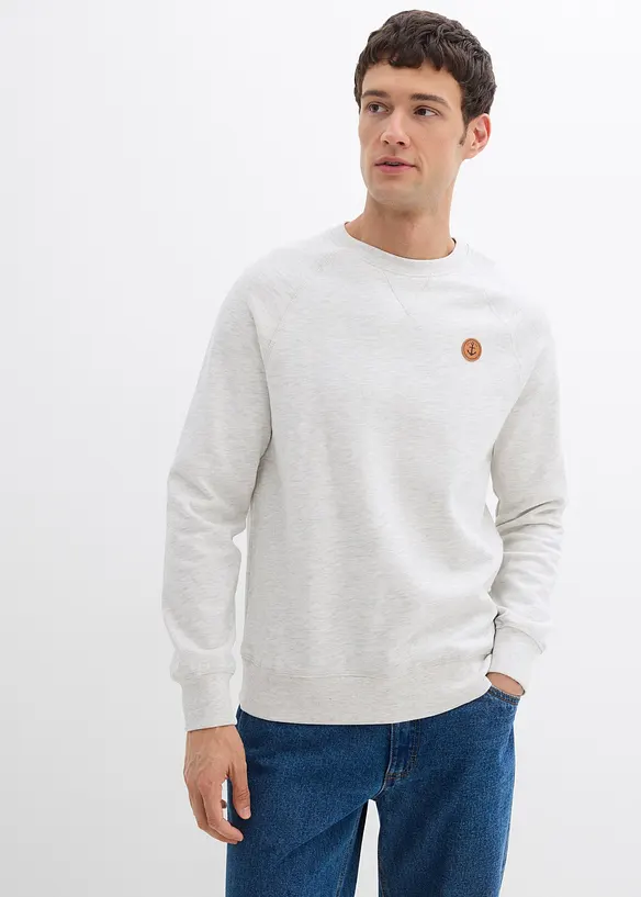 Sweatshirt (2er Pack) in blau von vorne (im Anschnitt) - bonprix