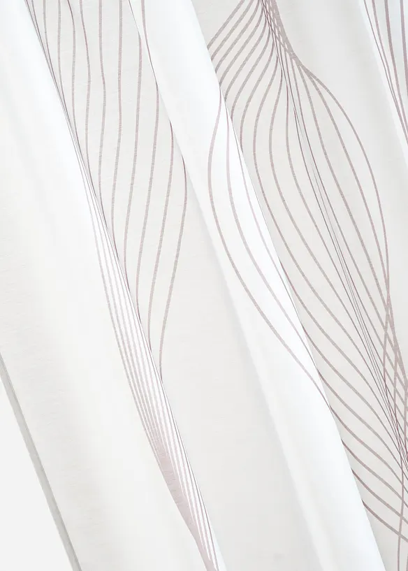 Gardine aus feiner Batist Struktur (1er Pack) in braun (Detailaufnahme) - bonprix