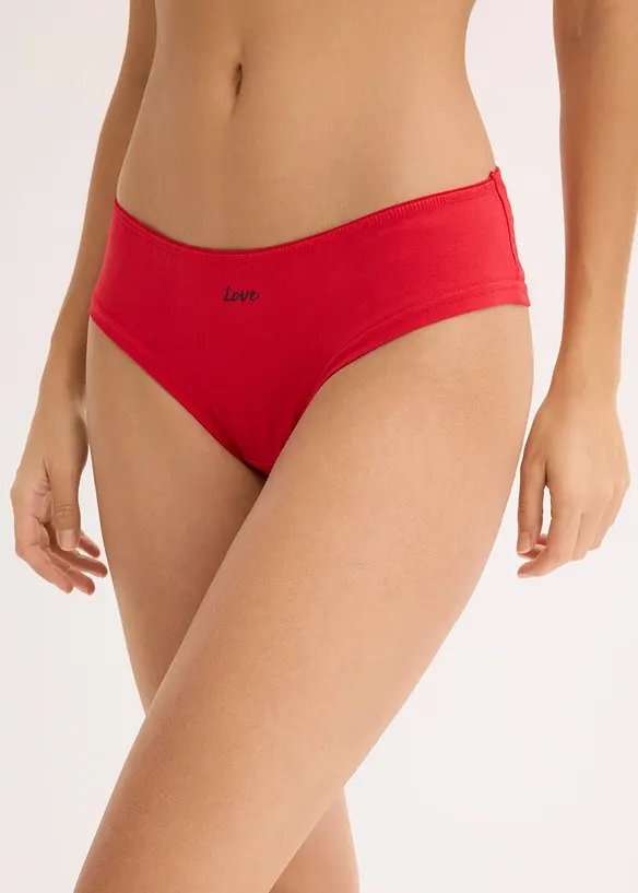 Brazilslip (4er Pack) in rot von vorne - bonprix