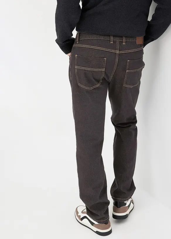 Regular-Fit-Jeans, Straight in braun von hinten - bonprix