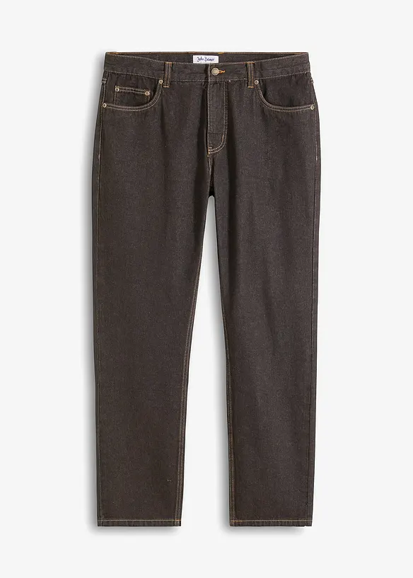 Regular-Fit-Jeans, Straight in braun von vorne - bonprix