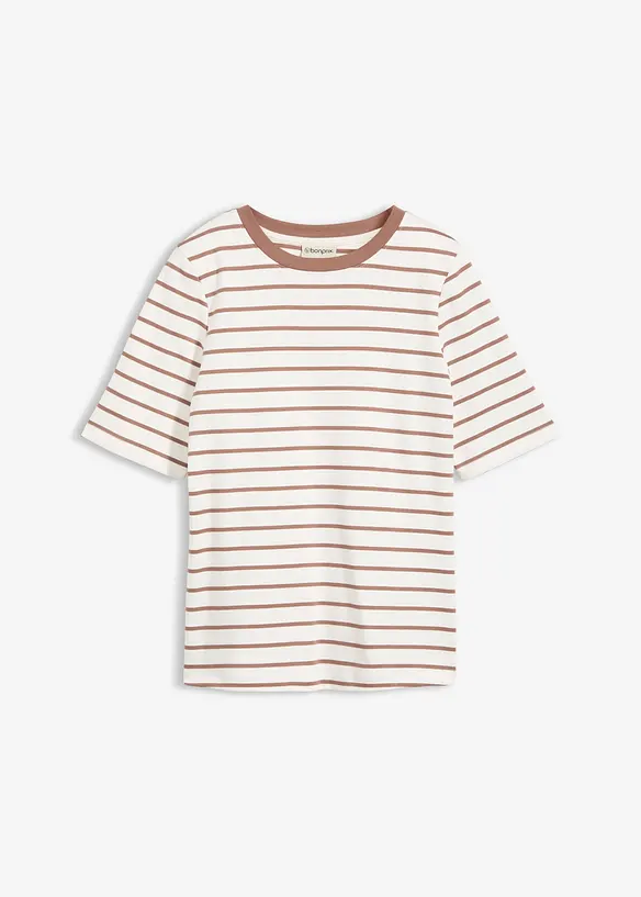 T-Shirt aus schwerer Bio-Baumwolle in weiß von vorne - bonprix T-Shirt aus schwerer Bio-Baumwolle in weiß von vorne - bonprix