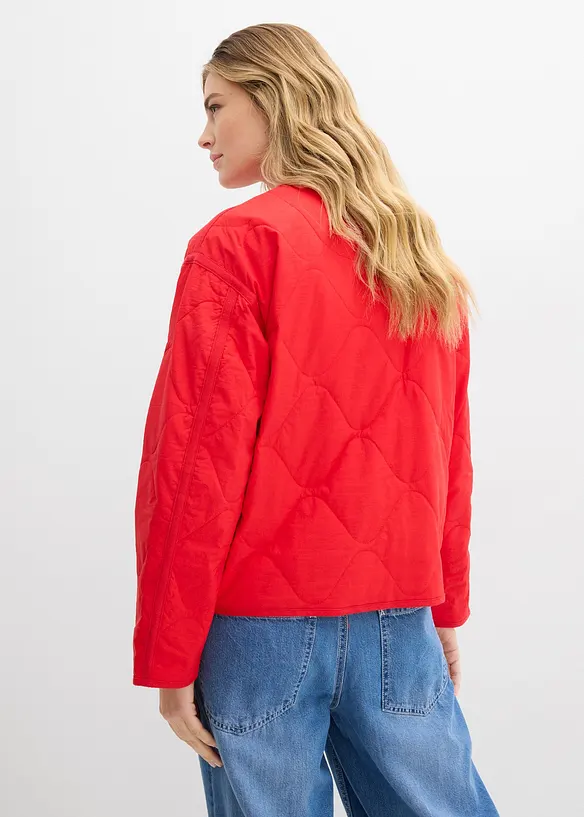 Steppjacke in rot von hinten (im Anschnitt) - bonprix