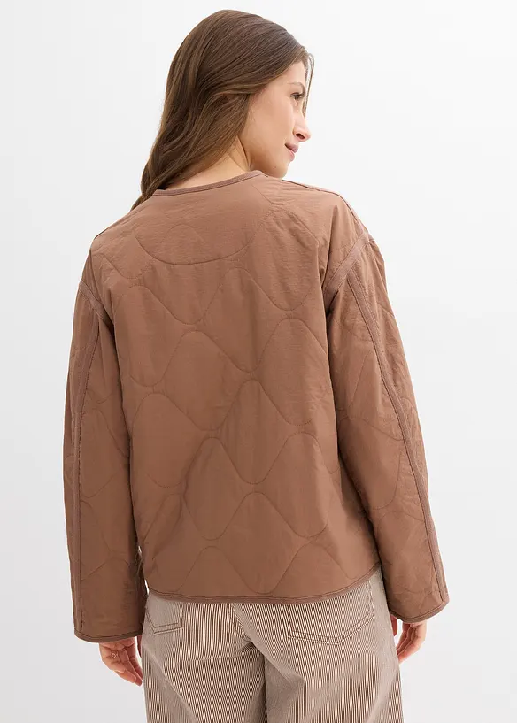 Steppjacke in braun von hinten (im Anschnitt) - bonprix