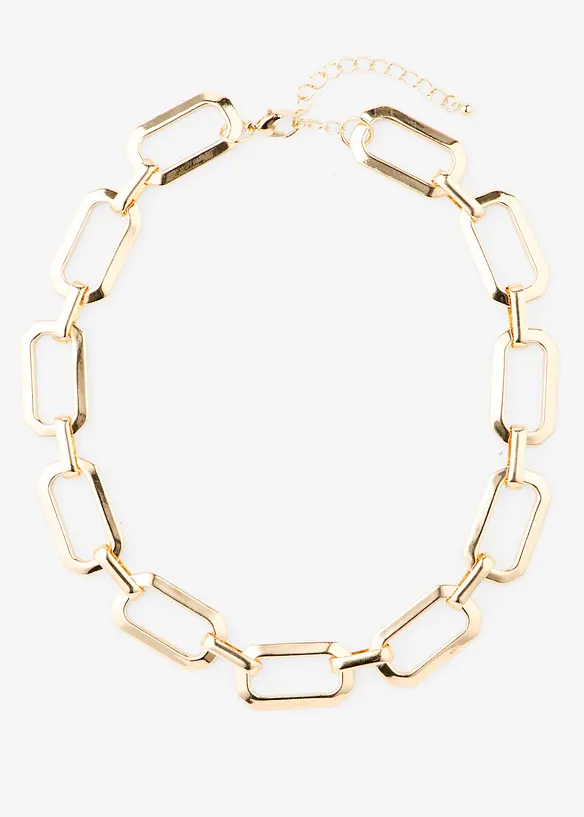 Kette mit modernen Elementen in gold von vorne - bonprix