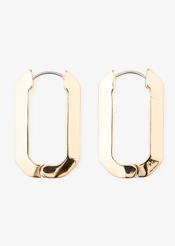 Creolen in moderner Form in gold von vorne - bonprix