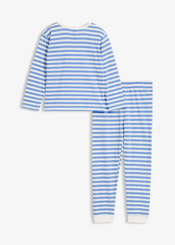 Pyjama in weiß von hinten - bonprix