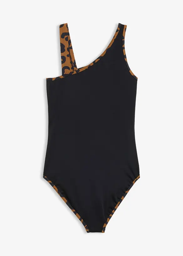 Badeanzug in schwarz von hinten - bonprix