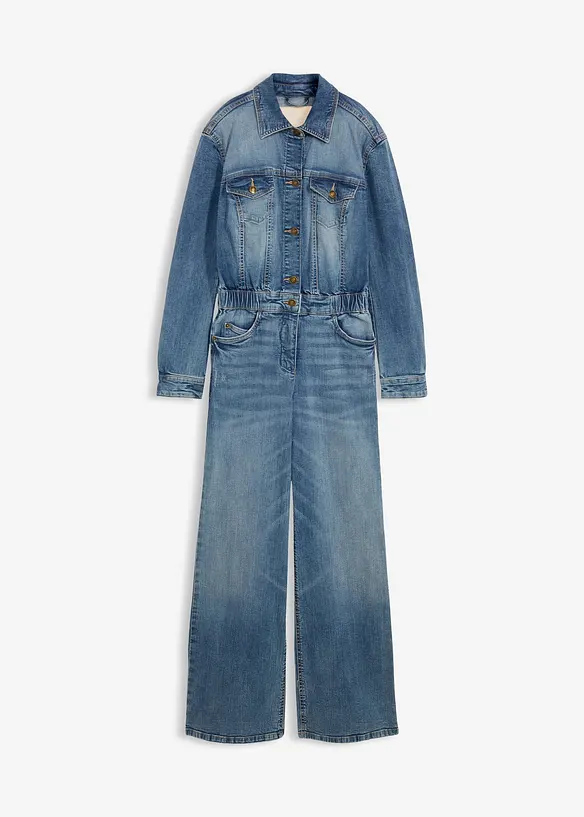 Jeans-Overall in blau von vorne - bonprix Jeans-Overall in blau von vorne - bonprix