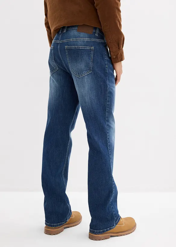 Regular-Fit-Jeans, Bootcut in blau von hinten - bonprix