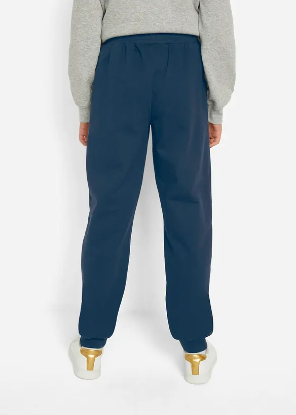 Jogginghose mit Baumwolle (2er Pack) in blau von hinten - bonprix