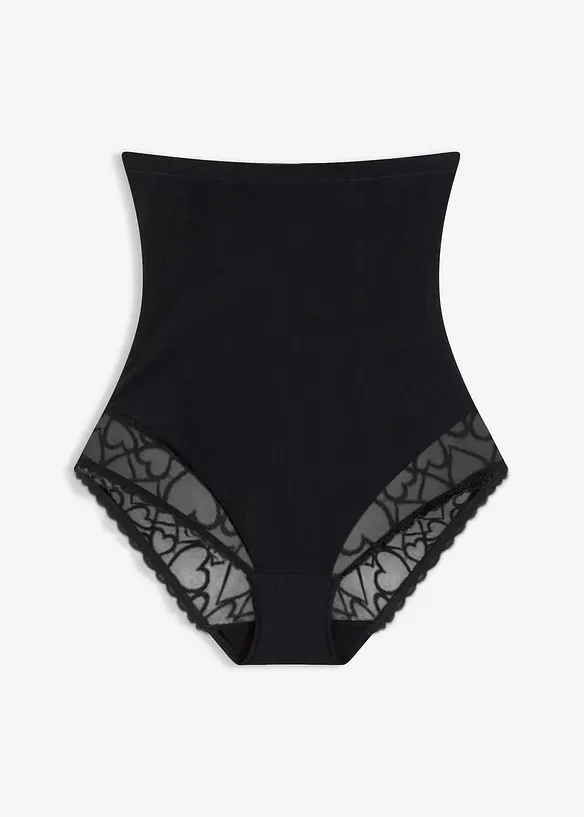 Strong Shape Slip mit Herzchenspitze in schwarz von vorne - bonprix
