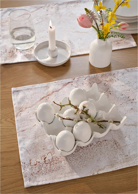 Tischset mit Marmor Druck (2er Pack) in beige (Ambiente) - bonprix
