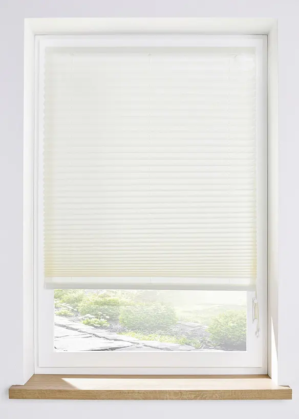 Abdunkelndes Klebe-Plissee in beige - bonprix