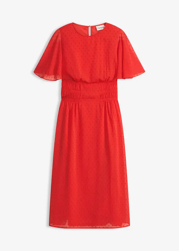 Midikleid in rot von vorne - bonprix