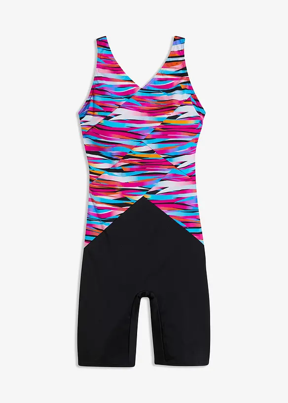 Light Shape-Badeanzug mit Bein in schwarz von vorne - bonprix