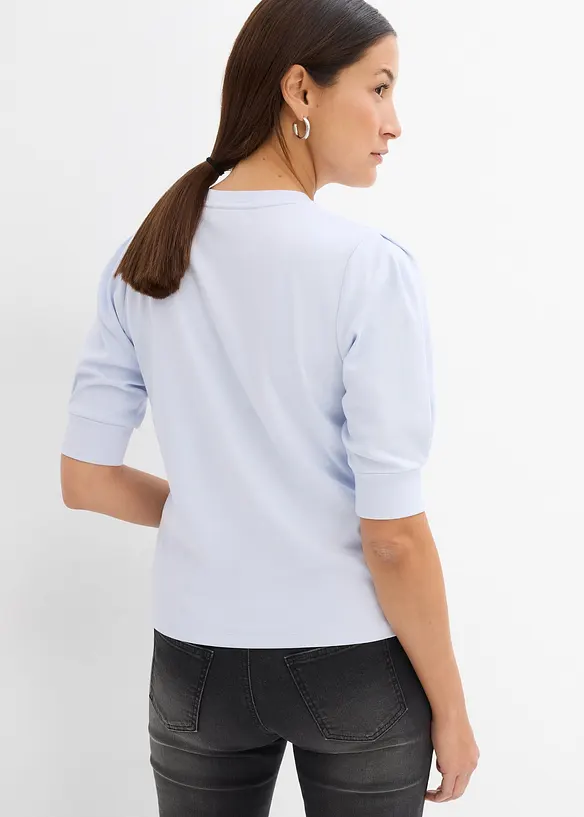 Shirt aus reiner Bio-Baumwolle in blau von hinten (im Anschnitt) - bonprix Shirt aus reiner Bio-Baumwolle in blau von hinten (im Anschnitt) - bonprix