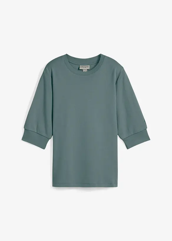 Shirt aus reiner Bio-Baumwolle in grün von vorne - bonprix Shirt aus reiner Bio-Baumwolle in grün von vorne - bonprix