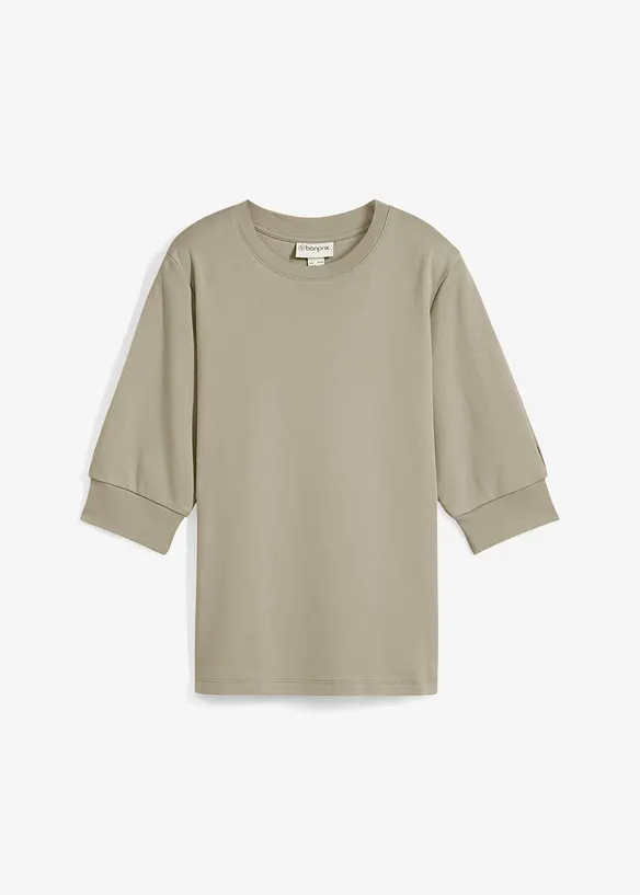Shirt aus reiner Bio-Baumwolle in grün von vorne - bonprix Shirt aus reiner Bio-Baumwolle in grün von vorne - bonprix