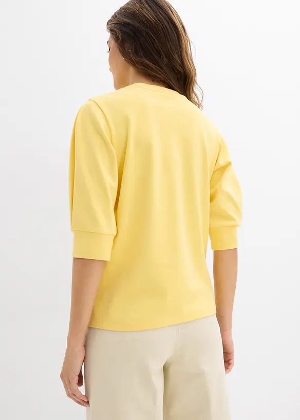 Shirt aus reiner Bio-Baumwolle in gelb von hinten (im Anschnitt) - bonprix Shirt aus reiner Bio-Baumwolle in gelb von hinten (im Anschnitt) - bonprix