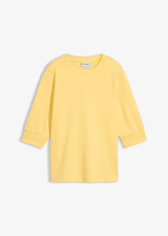 Shirt aus reiner Bio-Baumwolle in gelb von vorne - bonprix Shirt aus reiner Bio-Baumwolle in gelb von vorne - bonprix