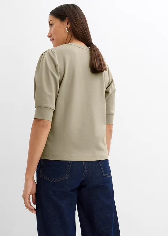 Shirt aus reiner Bio-Baumwolle in grün von hinten (im Anschnitt) - bonprix Shirt aus reiner Bio-Baumwolle in grün von hinten (im Anschnitt) - bonprix