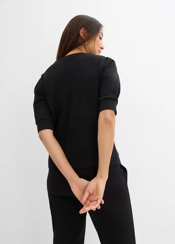 Shirt aus reiner Bio-Baumwolle in schwarz von hinten (im Anschnitt) - bonprix Shirt aus reiner Bio-Baumwolle in schwarz von hinten (im Anschnitt) - bonprix
