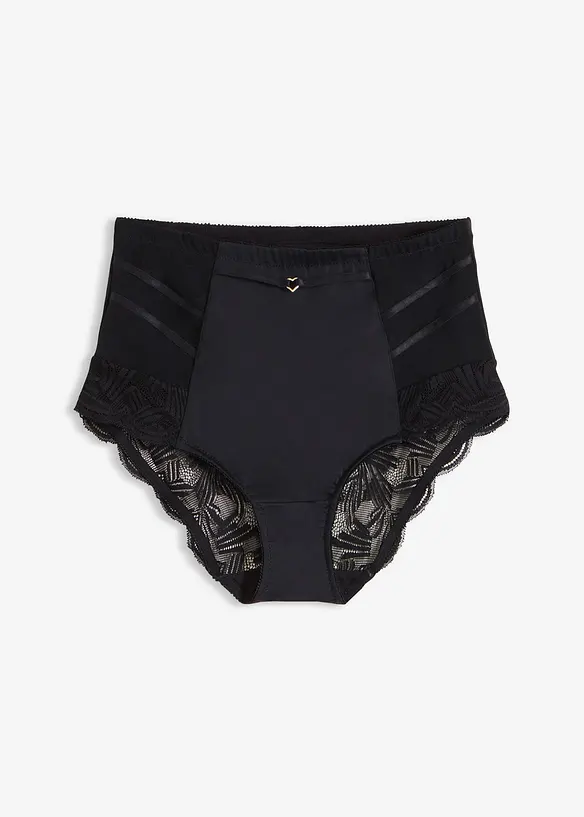 Medium Shape Slip mit Spitze in schwarz von vorne - bonprix