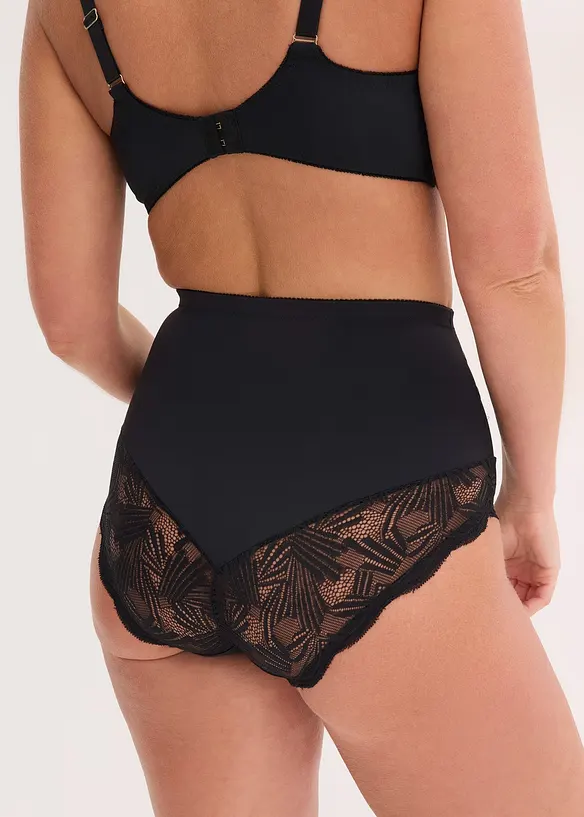 Medium Shape Slip mit Spitze in schwarz von hinten - bonprix