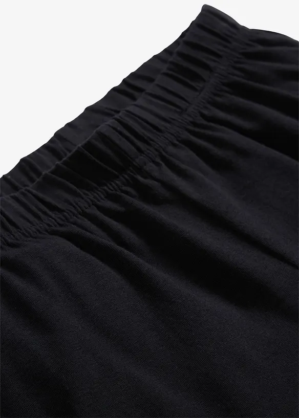 Leggings aus elastischem Bio-Baumwoll-Mix (5er Pack) in schwarz - bonprix