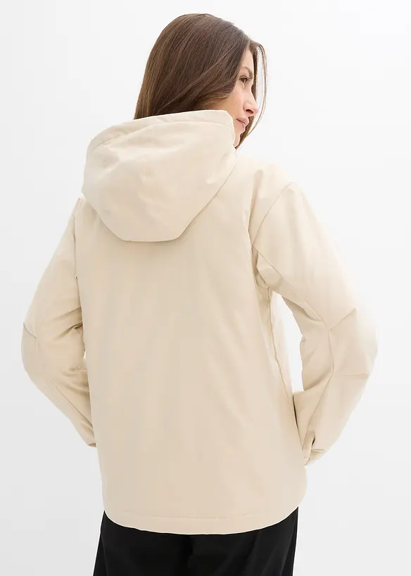 Wasserabweisende Funktions-Jacke, leicht wattiert in beige von hinten (im Anschnitt) - bonprix