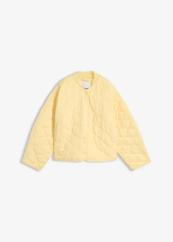 Oversize Steppjacke in gelb von vorne - bonprix